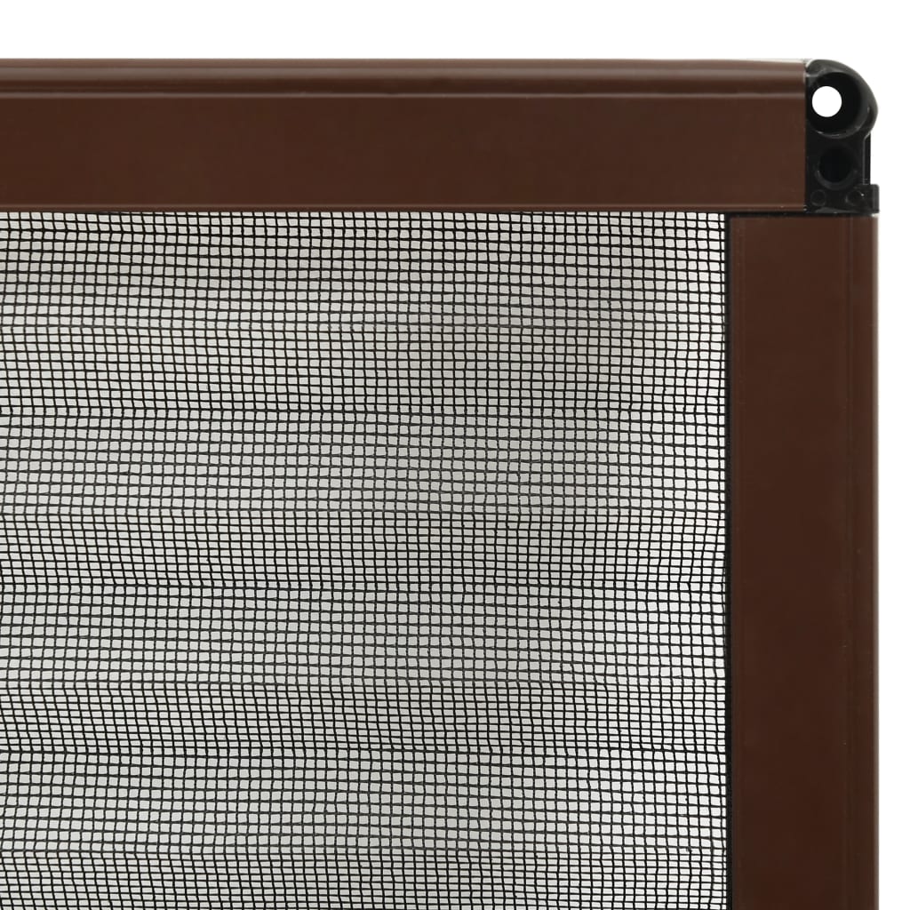 vidaXL Zanzariera Plissettata Finestre in Alluminio Marrone 80x160 cm - Image 5 of 6