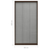 vidaXL Zanzariera Plissettata Finestre in Alluminio Marrone 80x160 cm - Image 6 of 6