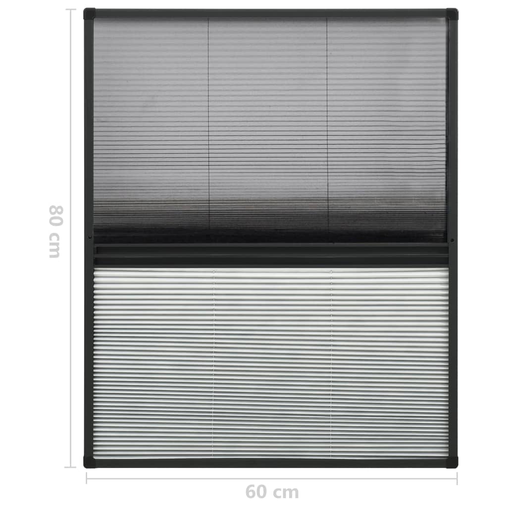 vidaXL Zanzariera Plissettata in Alluminio 60x80 cm con Tendina - Image 6 of 6