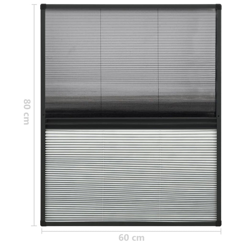 vidaXL Zanzariera Plissettata in Alluminio 60x80 cm con Tendina - Image 6 of 6