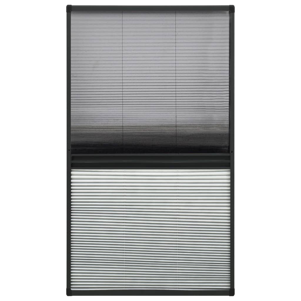 vidaXL Zanzariera Plissettata per Finestra con Tendina 80x160 cm, Antracite - Image 2 of 6