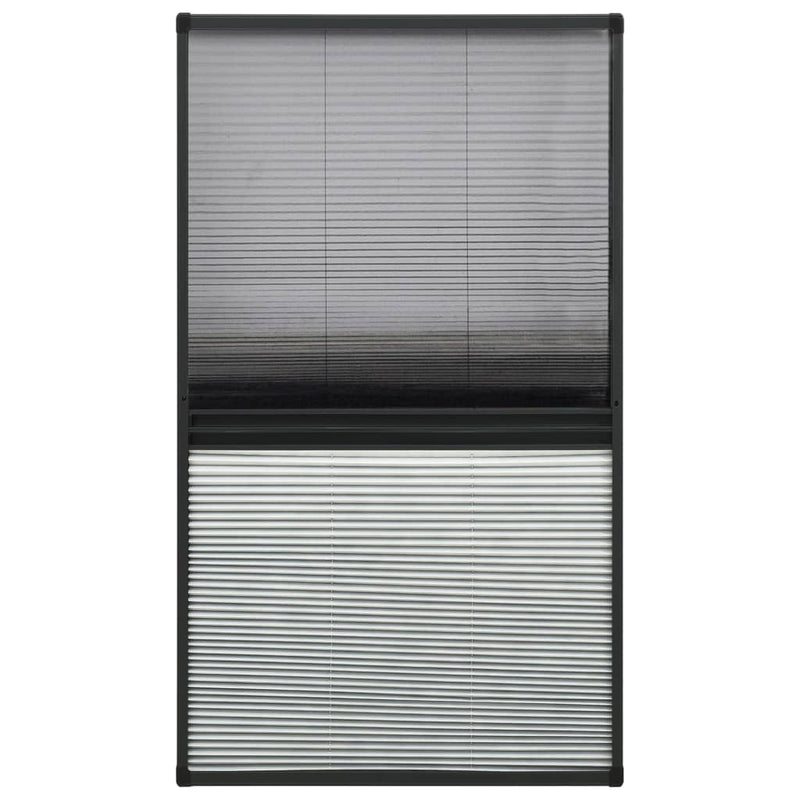 vidaXL Zanzariera Plissettata per Finestra con Tendina 80x160 cm, Antracite - Image 2 of 6