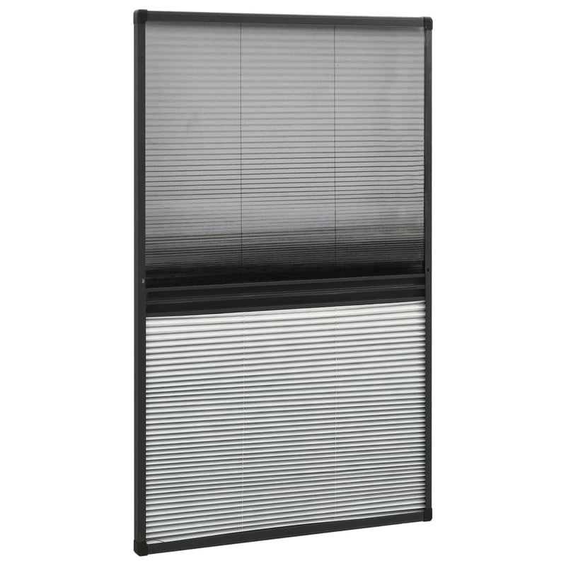 vidaXL Zanzariera Plissettata per Finestra con Tendina 80x160 cm, Antracite - Image 3 of 6