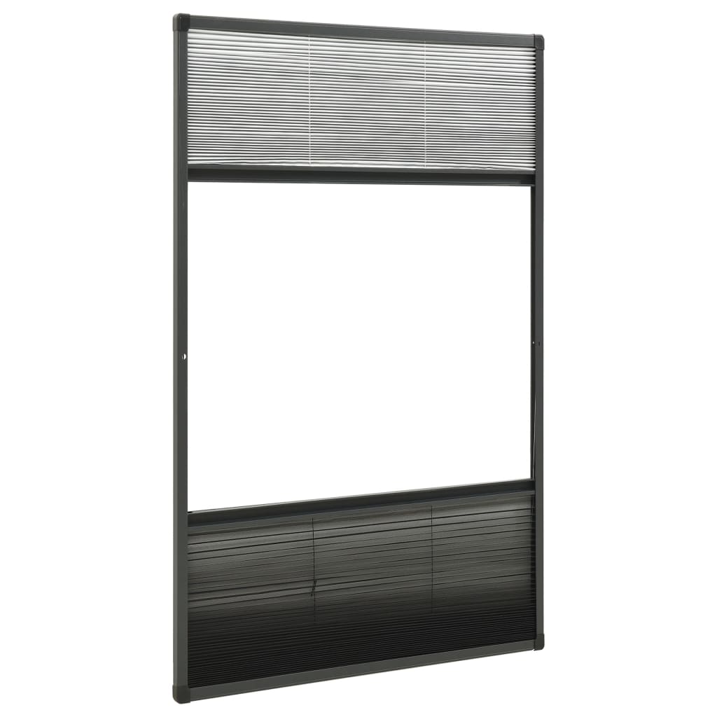 vidaXL Zanzariera Plissettata per Finestra con Tendina 80x160 cm, Antracite - Image 4 of 6
