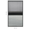 vidaXL Zanzariera Plissettata per Finestra con Tendina 80x160 cm, Antracite - Image 6 of 6