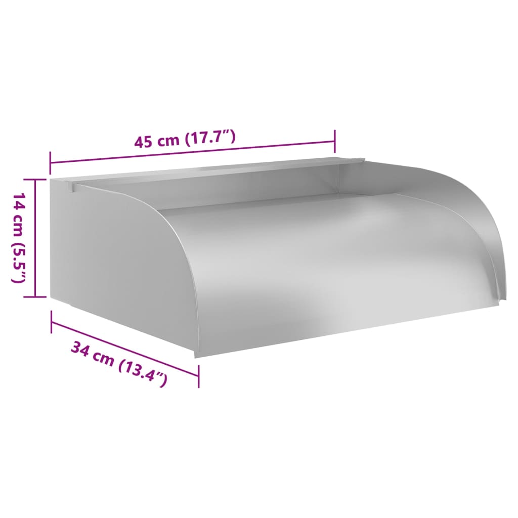 SolPatio Cascada con LED en Acero Inoxidable 304 45x34x14 cm Plata - Image 22 of 22
