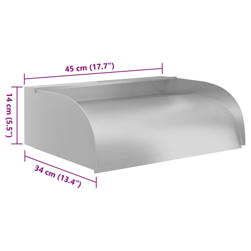 SolPatio Cascada con LED en Acero Inoxidable 304 45x34x14 cm Plata - Image 22 of 22