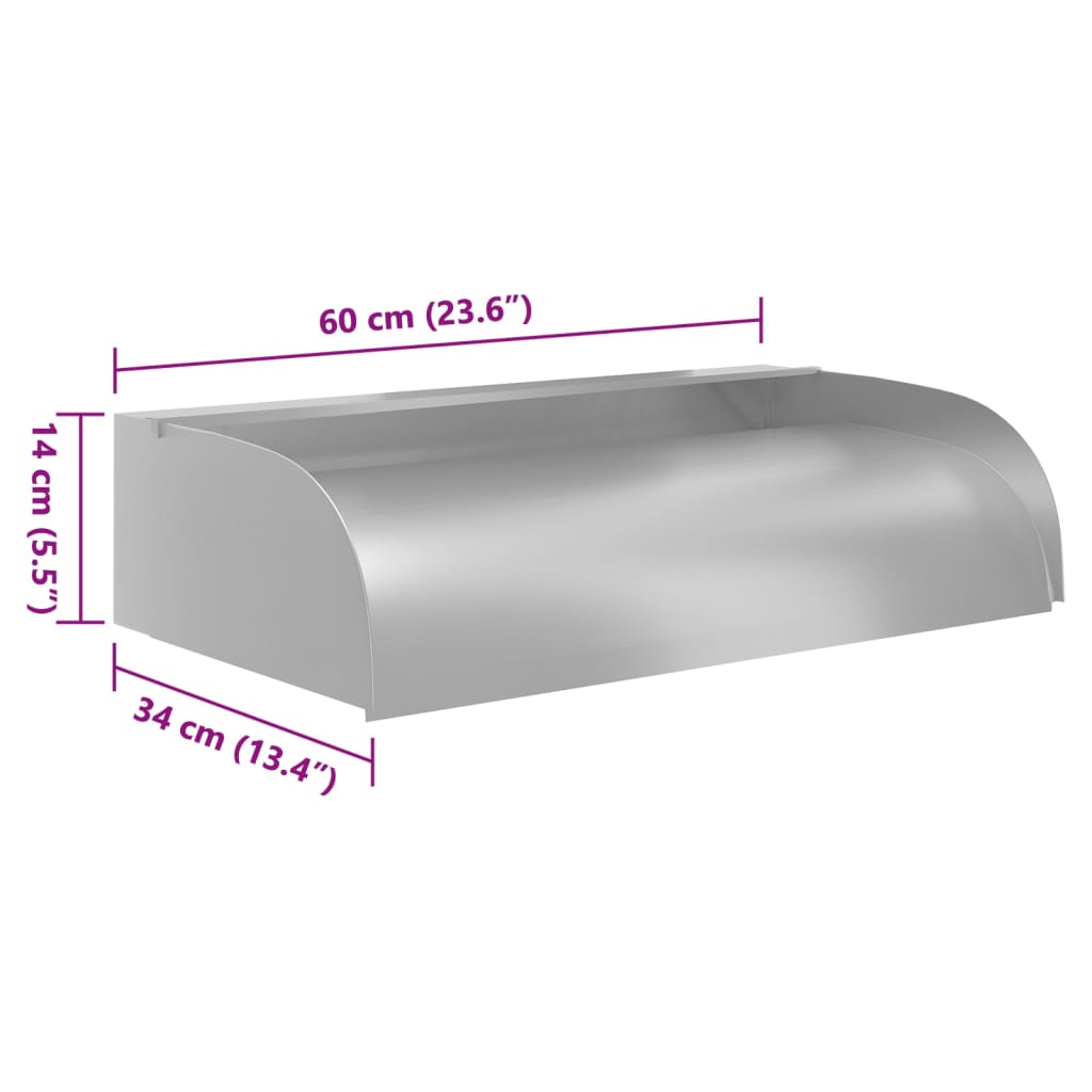 SolPatio Cascada con LED en Acero Inoxidable 304 45x34x14 cm Plata - Image 21 of 22