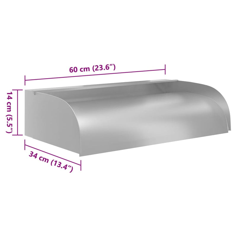 SolPatio Cascada con LED en Acero Inoxidable 304 45x34x14 cm Plata - Image 21 of 22