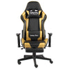 vidaXL Sedia da Gaming Girevole con Poggiapiedi Oro in PVC - Image 1 of 7