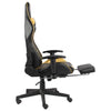 vidaXL Sedia da Gaming Girevole con Poggiapiedi Oro in PVC - Image 3 of 7