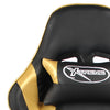 vidaXL Sedia da Gaming Girevole con Poggiapiedi Oro in PVC - Image 5 of 7