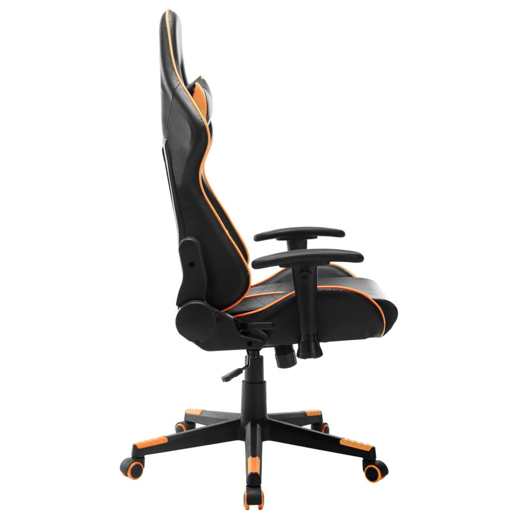 vidaXL Sedia da Gaming Nera e Arancione in Similpelle - Image 2 of 6