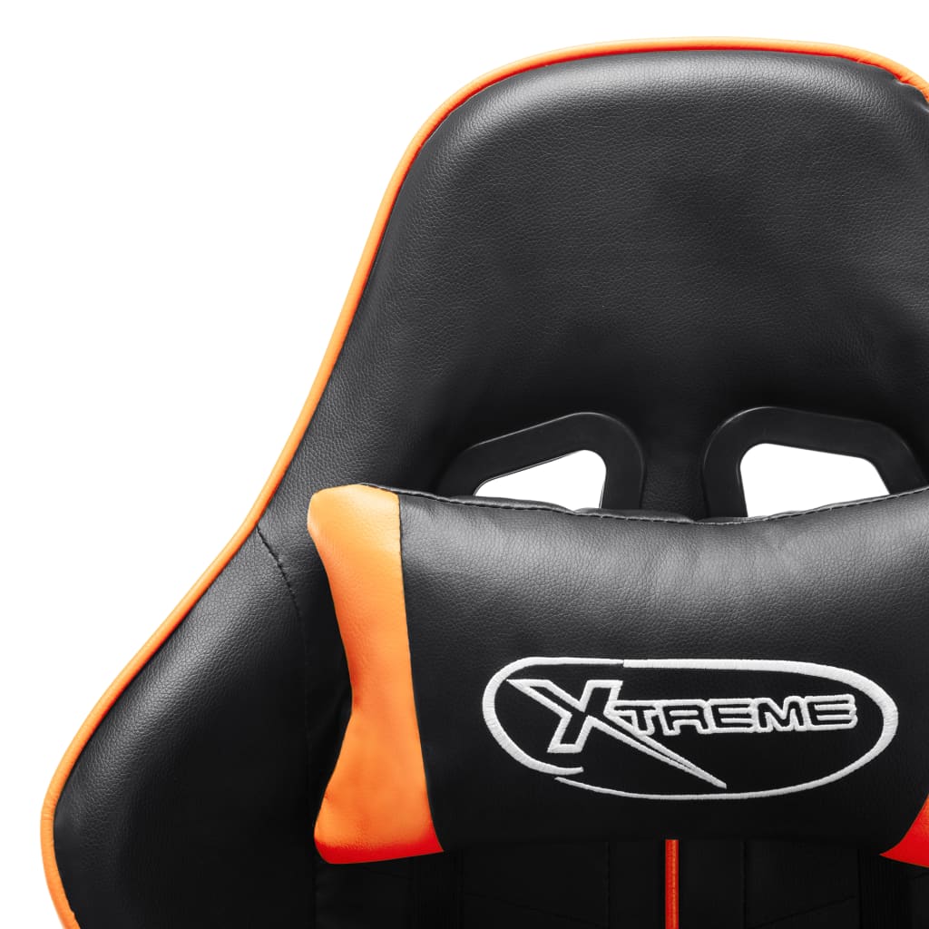 vidaXL Sedia da Gaming Nera e Arancione in Similpelle - Image 4 of 6