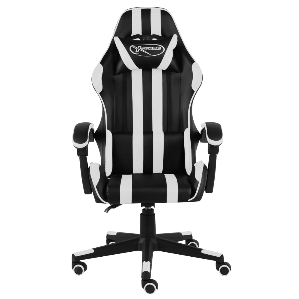 vidaXL Sedia da Gaming Nero e Bianco in Similpelle - Image 1 of 4