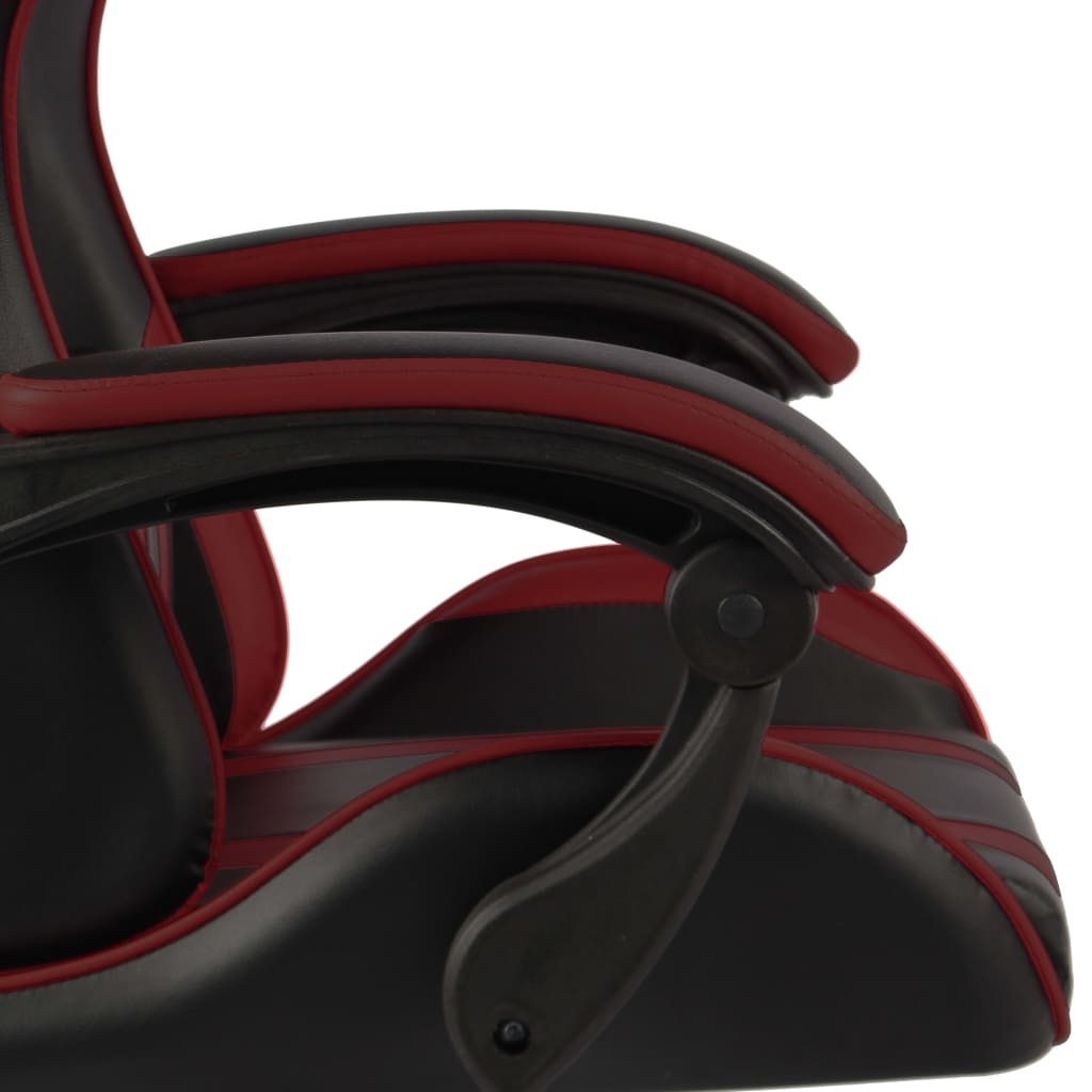 vidaXL Sedia da Gaming Nero e Rosso Vino in Similpelle - Image 3 of 4