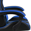 vidaXL Sedia da Gaming con Poggiapiedi Blu e Nera in Similpelle - Image 3 of 4