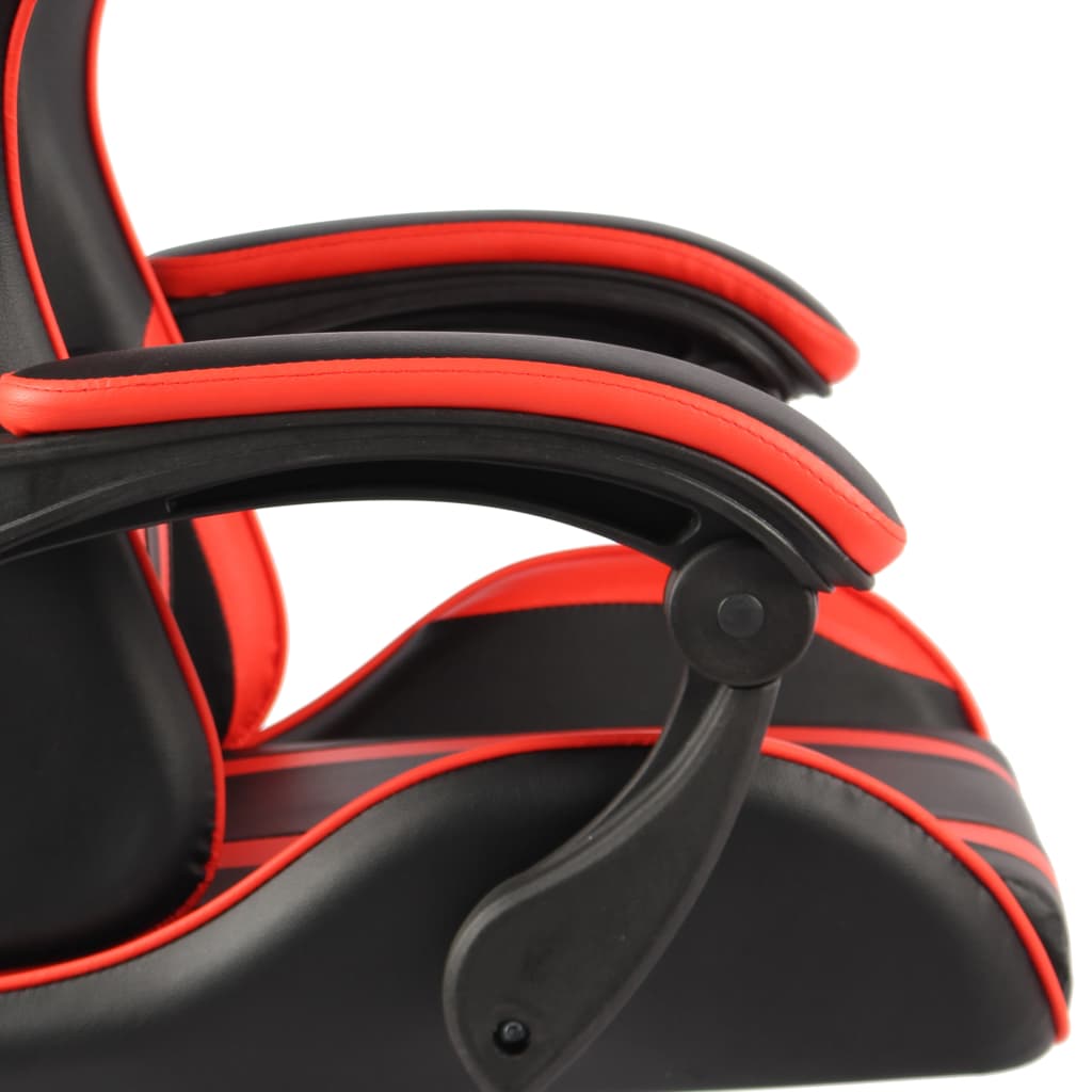 vidaXL Sedia da Gaming con Poggiapiedi Nero e Rosso in Similpelle - Image 3 of 4