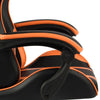 vidaXL Sedia da Gaming con Poggiapiedi Nero e Arancione in Similpelle - Image 3 of 4