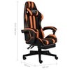 vidaXL Sedia da Gaming con Poggiapiedi Nero e Arancione in Similpelle - Image 4 of 4