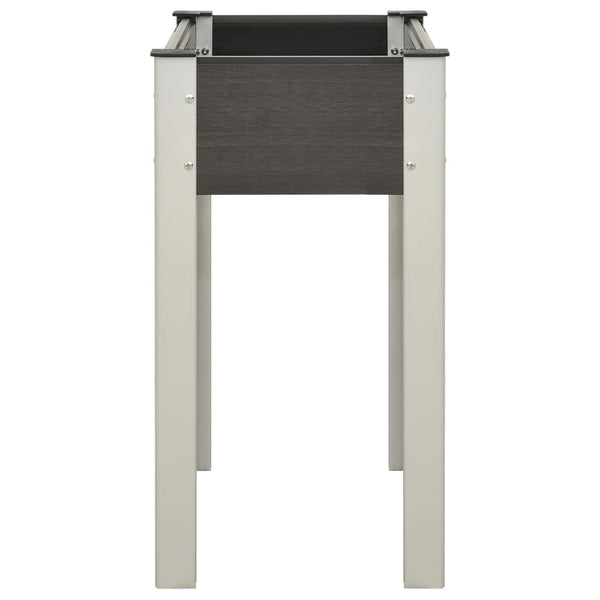 Fioriera Rialzata da Giardino in WPC 75x40x75 cm Grigio - immagine 2 | SolPatio