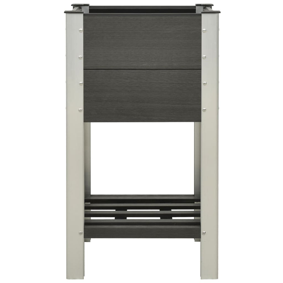 Fioriera Rialzata in WPC con Ripiano 50x50x90 cm Grigio - immagine 1 | SolPatio