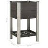 vidaXL Raised Planter in WPC with Shelf 50x50x90 cm Grey - Image 3 of 3