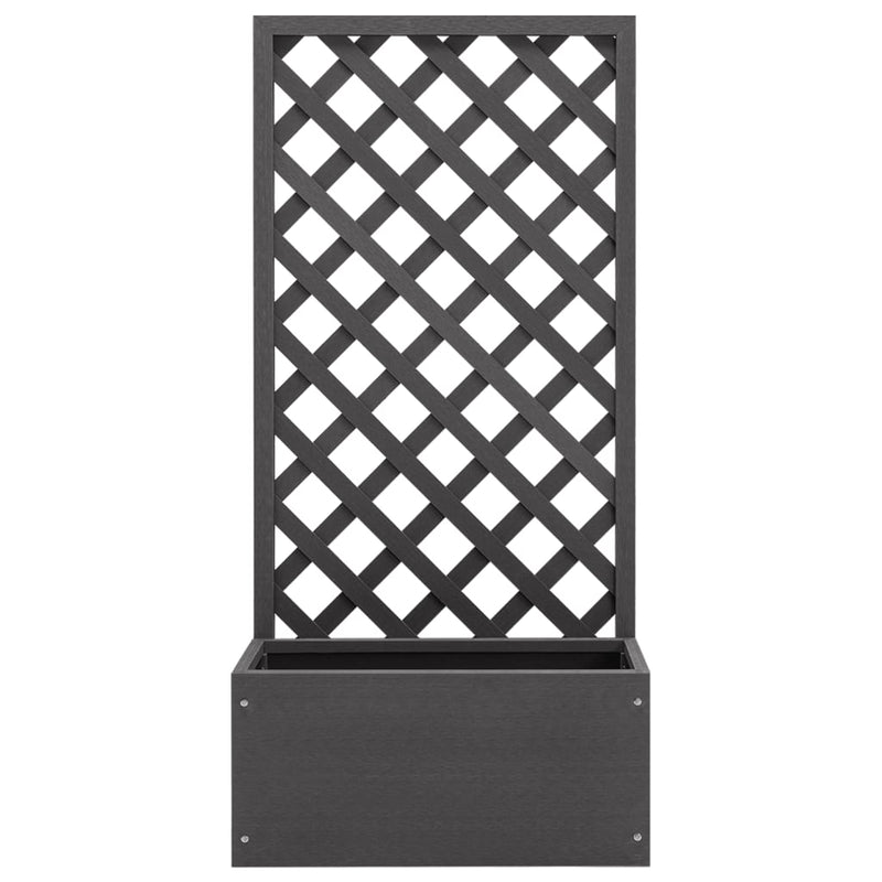 vidaXL WPC Planter with Trellis 65x30x135 cm Grey - Image 1 of 4
