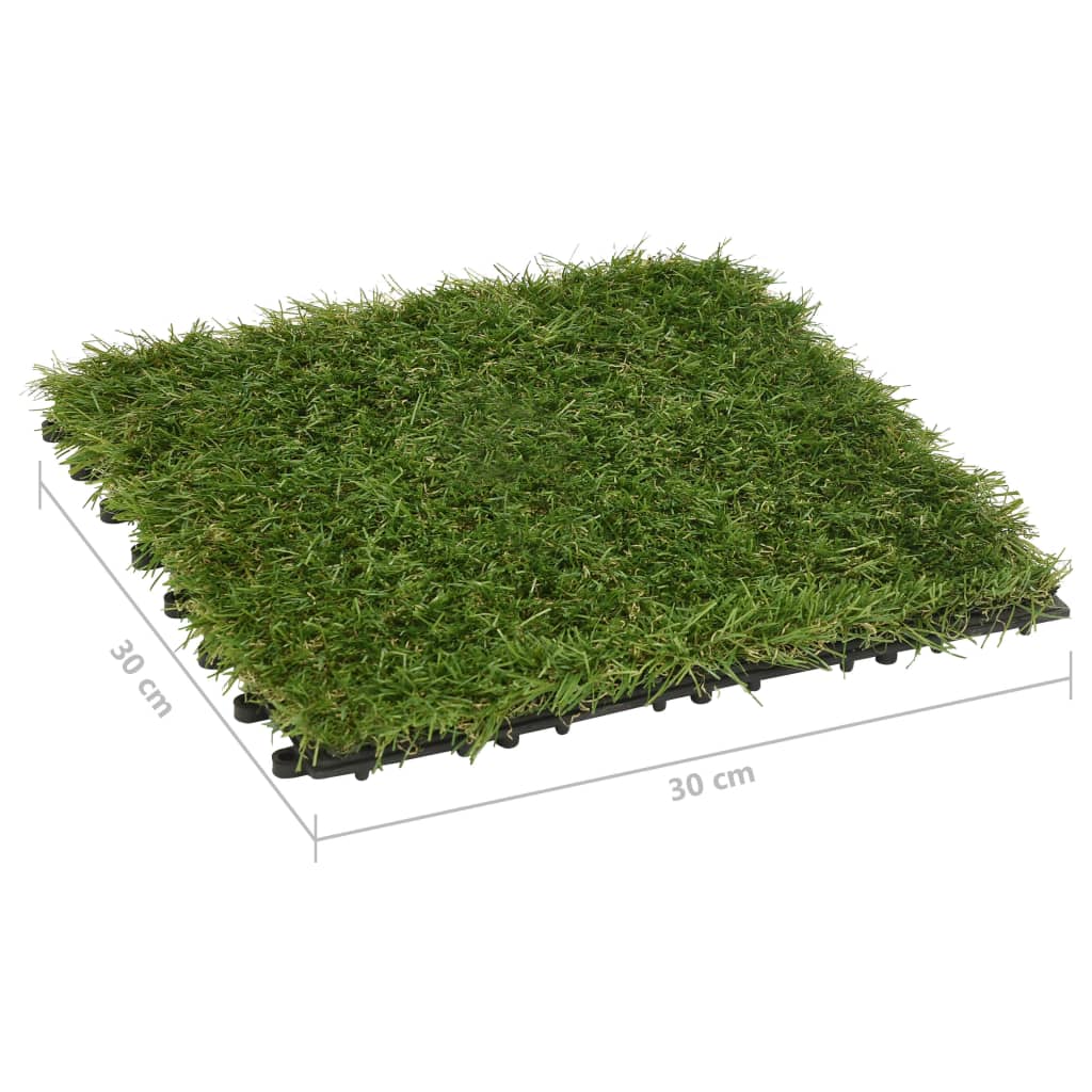 vidaXL Piastrelle in Erba Sintetica in Polietilene 30x30 cm, 22 pz, Verde - Image 7 of 7