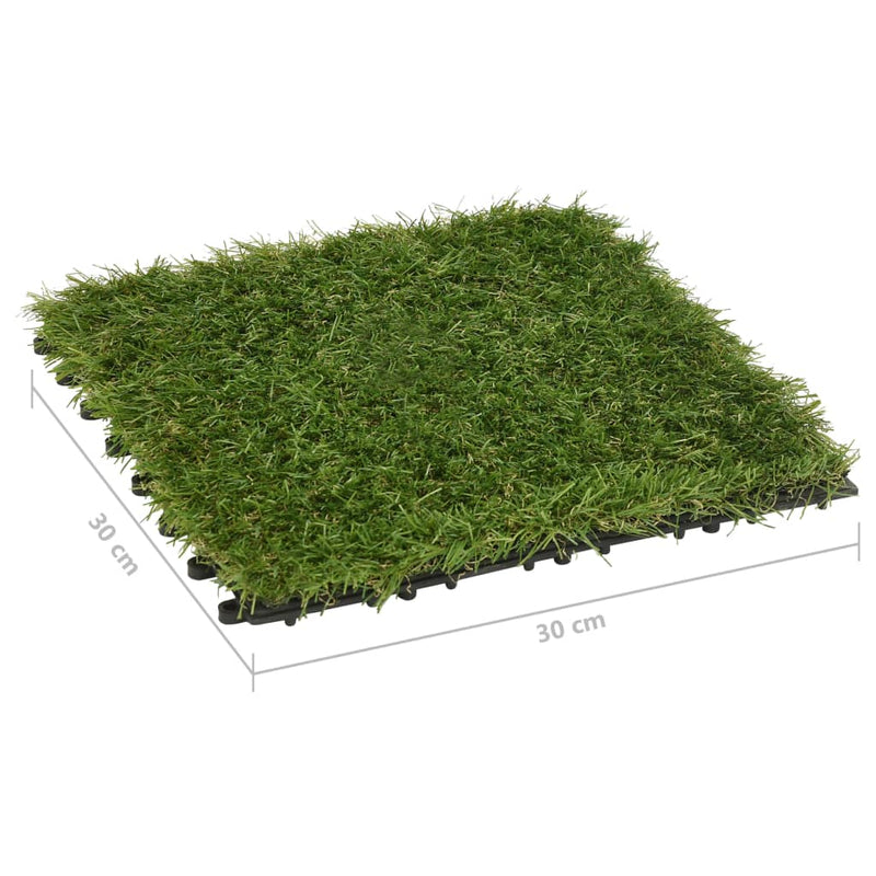 vidaXL Piastrelle in Erba Sintetica in Polietilene 30x30 cm, 22 pz, Verde - Image 7 of 7