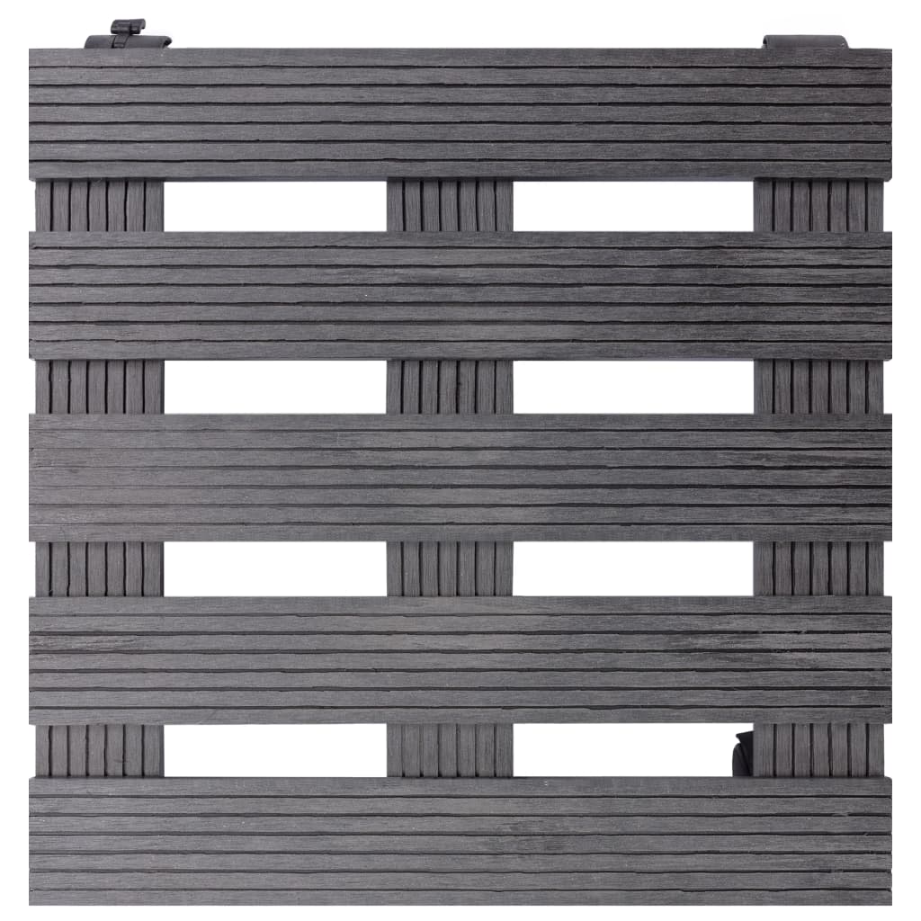 vidaXL Carrelli Portavasi 2 pz Grigi 30x30x7,5 cm in WPC - Image 2 of 4