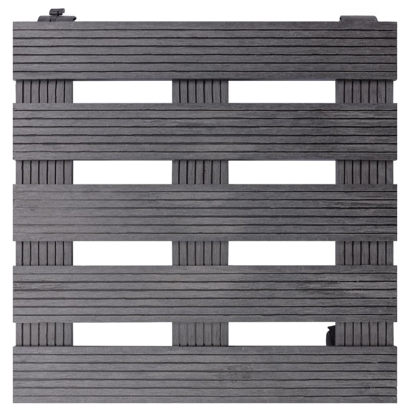 vidaXL Carrelli Portavasi 2 pz Grigi 30x30x7,5 cm in WPC - Image 2 of 4