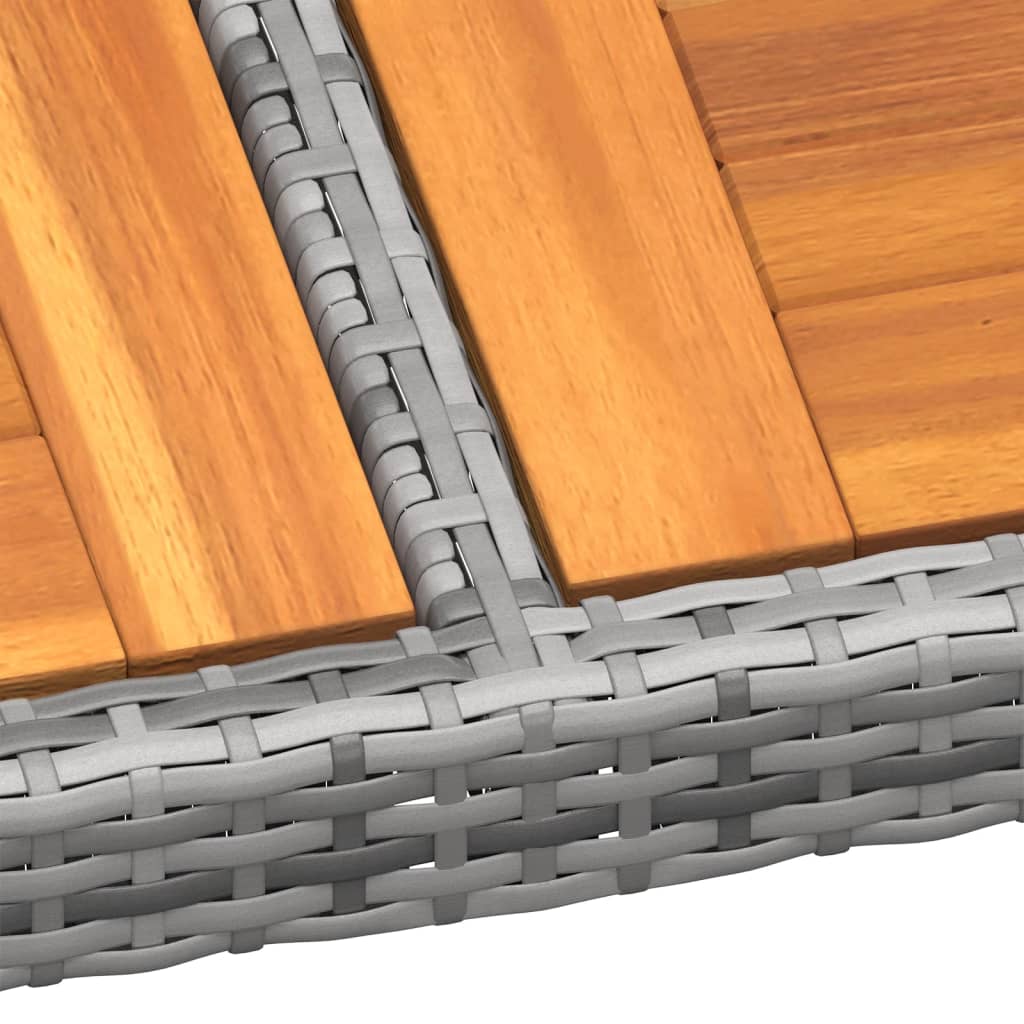 Set de Comedor de Jardín de 11 Plazas de Poliratán Gris – Sillas Reclinables - Image 34 of 48