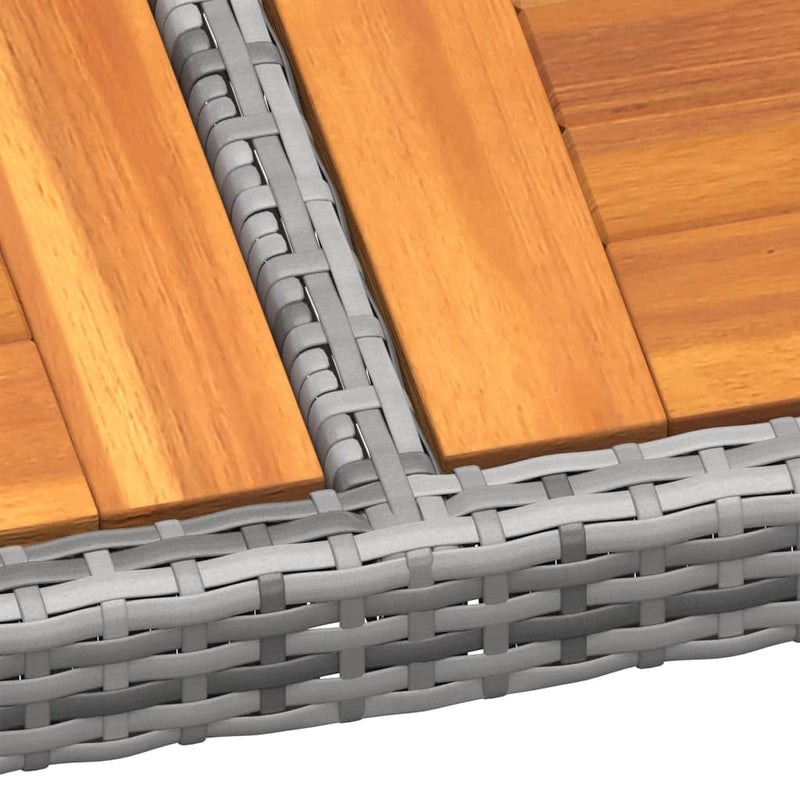 Set de Comedor de Jardín de 11 Plazas de Poliratán Gris – Sillas Reclinables - Image 34 of 48