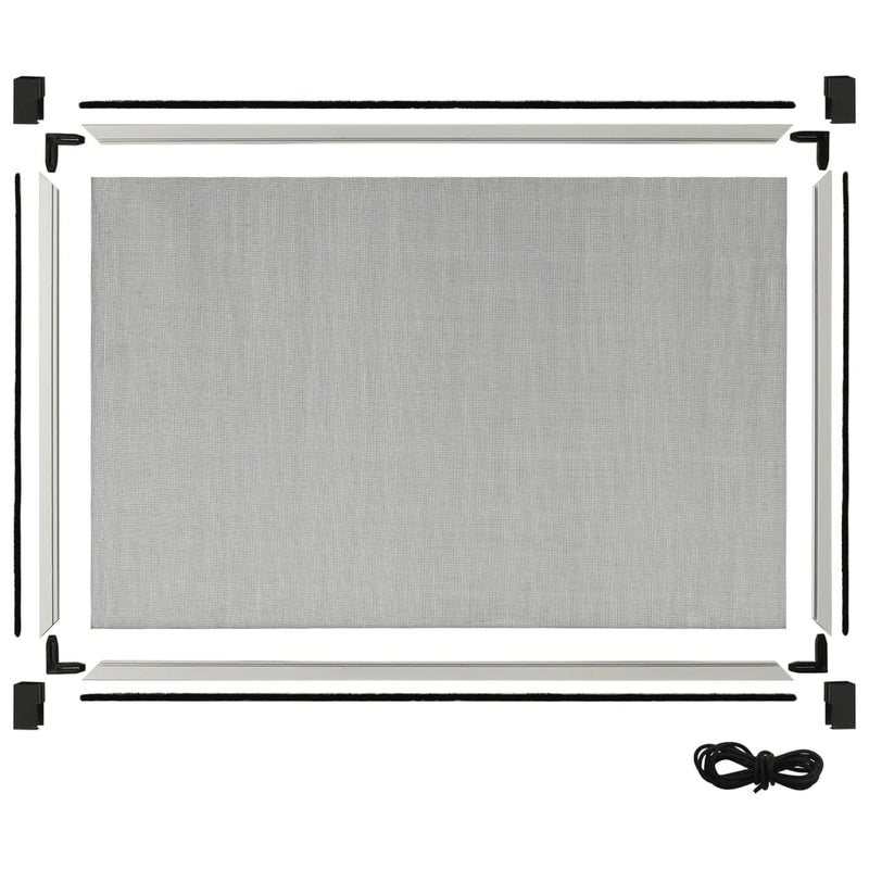 vidaXL Zanzariera Allungabile per Finestre Bianca (100-193)x75 cm - Image 4 of 9