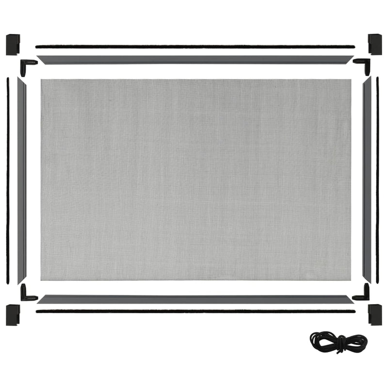Zanzariera Allungabile per Finestre Antracitex75 cm - Image 4 of 9