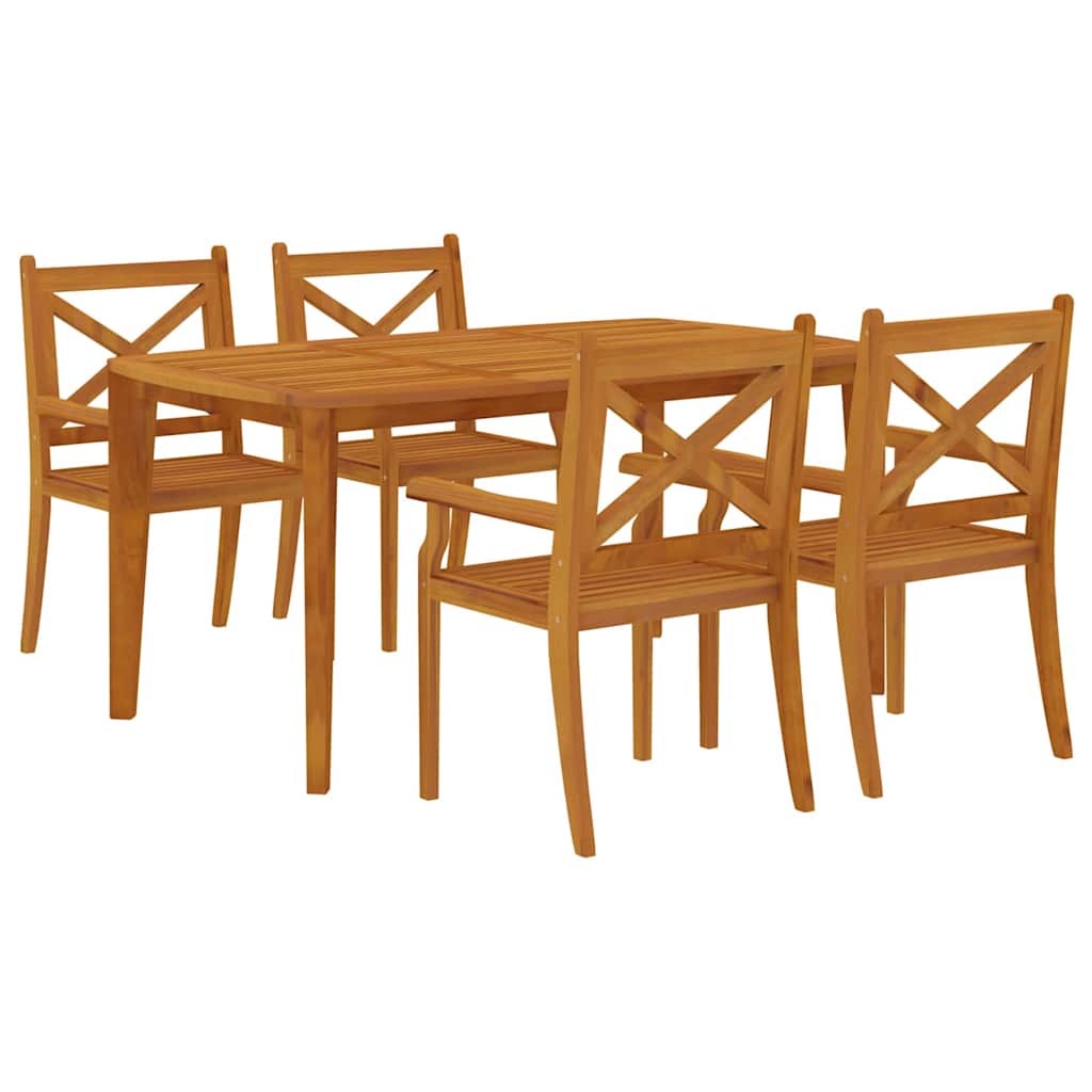 SolPatio Set de Comedor para Jardín de 9 piezas en Madera Maciza de Acacia - Image 17 of 60