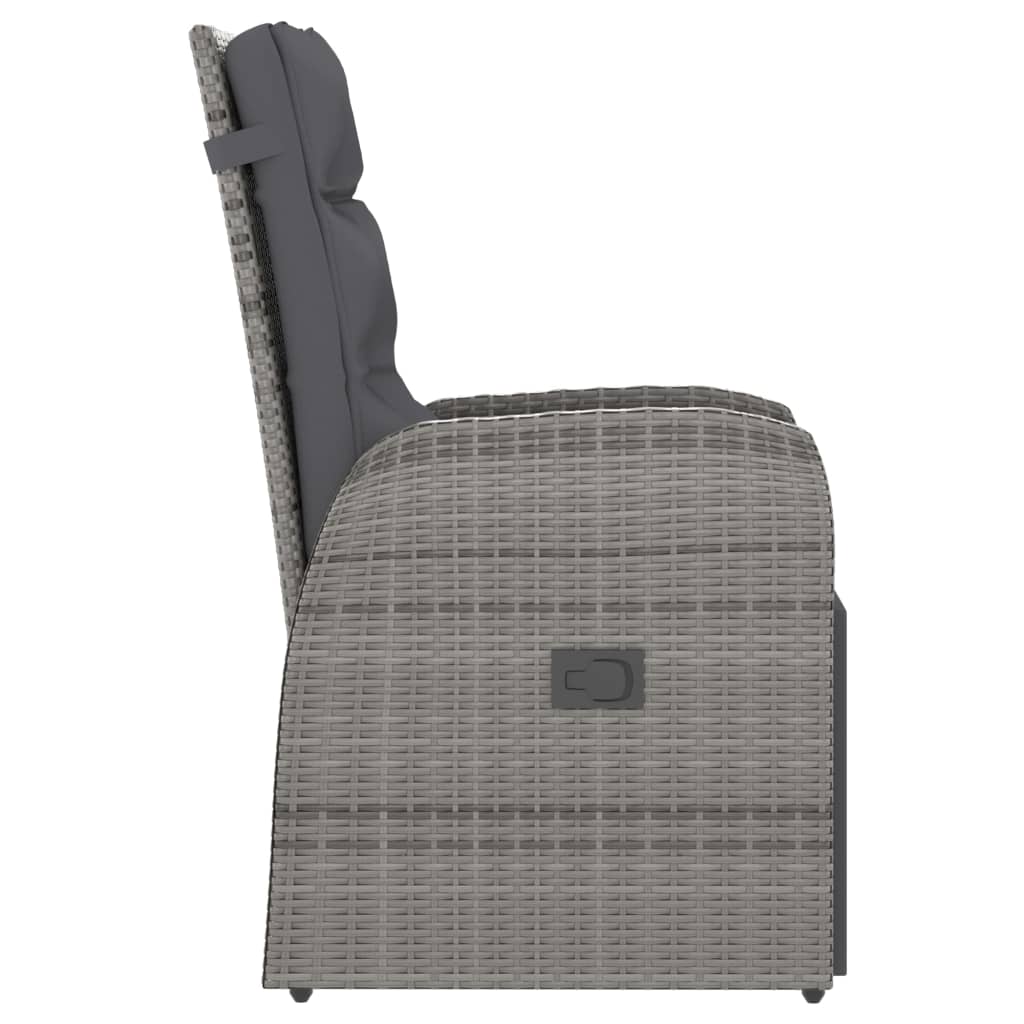 Set Pranzo da Giardino SolPatio 10 Posti in Polyrattan Grigio con Sedie Reclinabili - Image 14 of 18