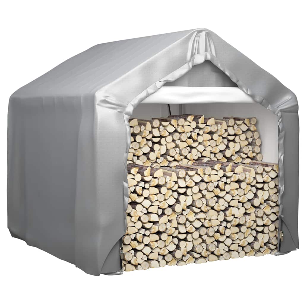 vidaXL Garden Storage Tent, Galvanized Steel and PE, 180x180x71 cm, Grey - Image 1 of 5