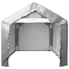 vidaXL Garden Storage Tent, Galvanized Steel and PE, 180x180x71 cm, Grey - Image 2 of 5
