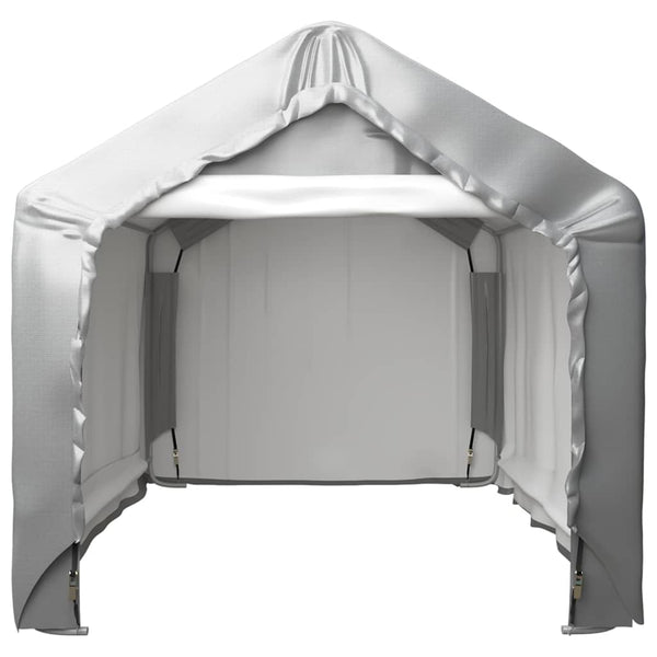 Tenda da Giardino in Acciaio Zincato e PE 180x180x71 cm Grigia - immagine 2 | SolPatio