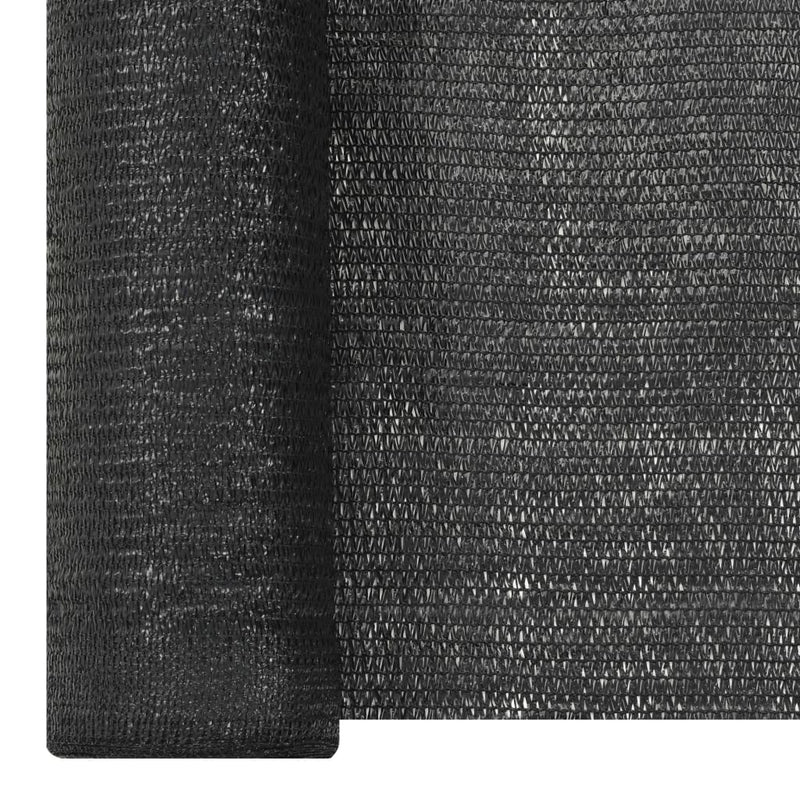 Red de privacidad vidaXL HDPE 150 g/m² 1,2x25 m Negra - Image 9 of 10