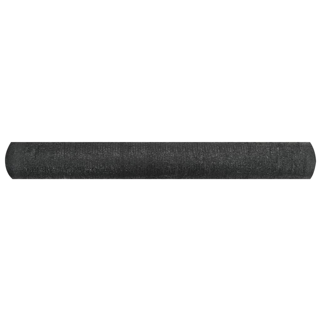Red de privacidad vidaXL HDPE 150 g/m² 1,2x25 m Negra - Image 4 of 10