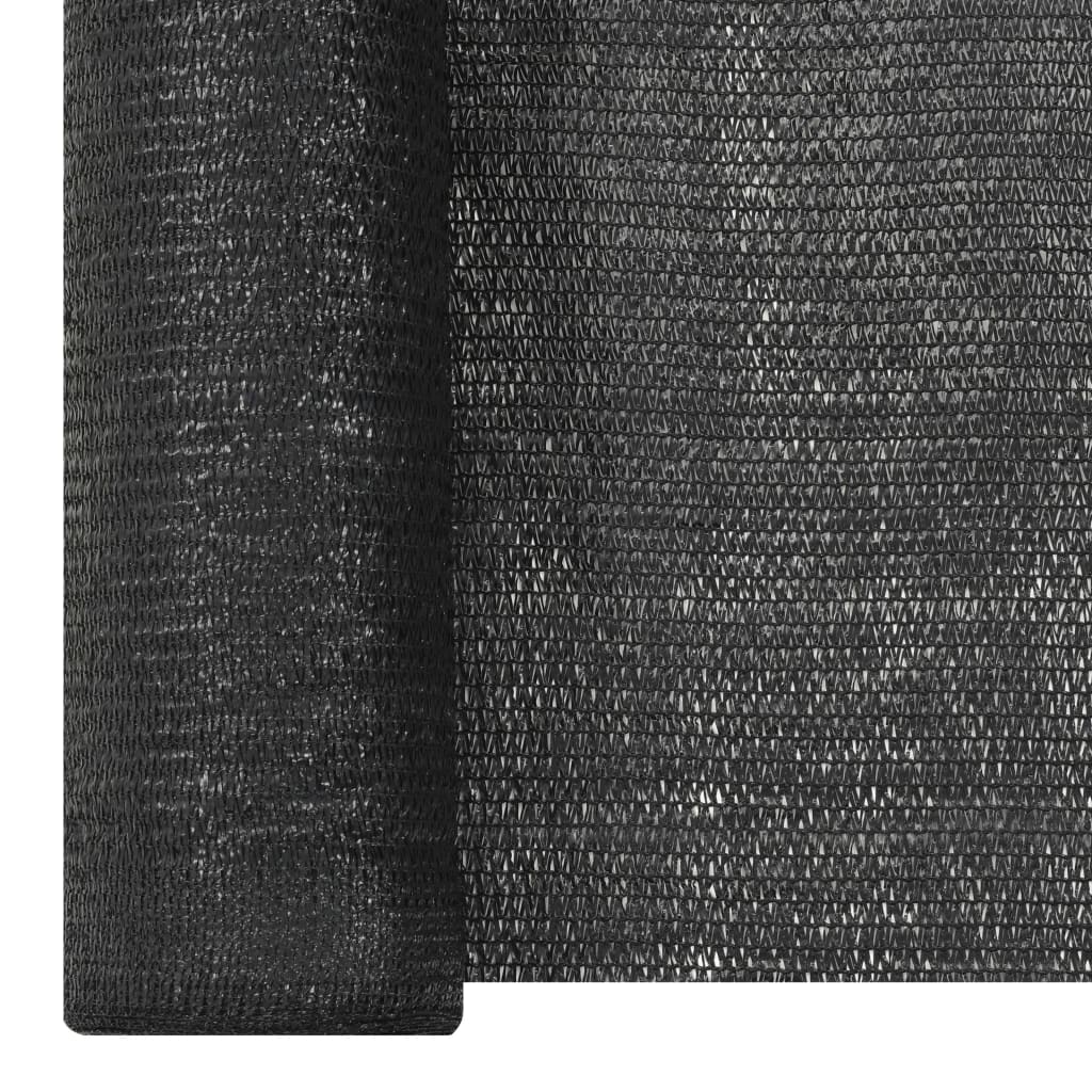 Red de privacidad vidaXL HDPE 150 g/m² 1,2x25 m Negra - Image 7 of 10