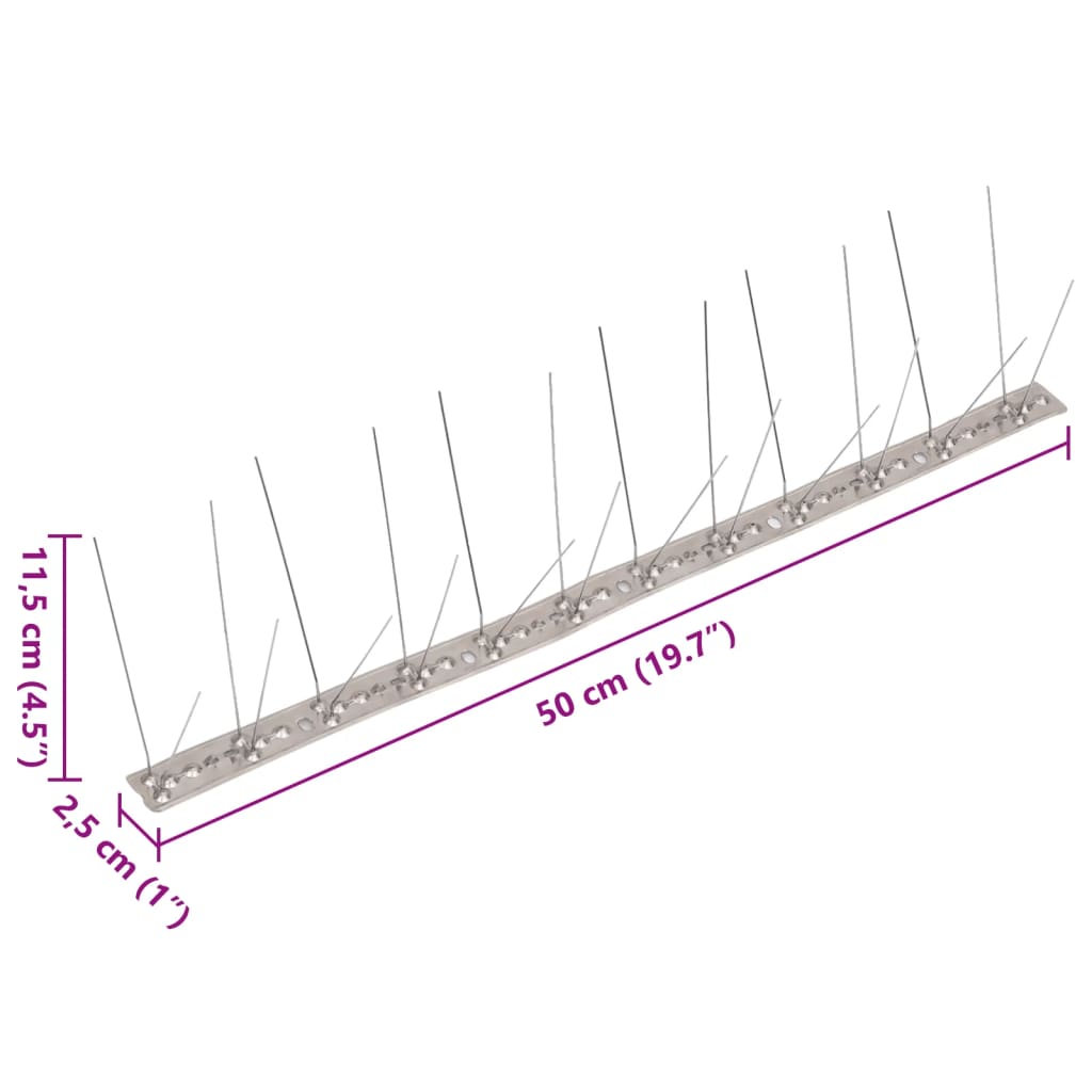 vidaXL Set Dissuasori per Uccelli in Acciaio Inossidabile, 10 m, 4 File - Image 19 of 20