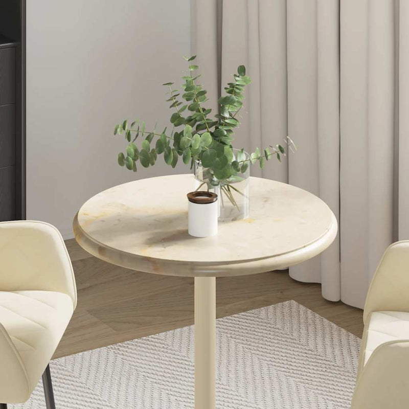 Piano per Tavolo Rotondo in Marmo Crema vidaXL, Ø50 cm - Image 3 of 8