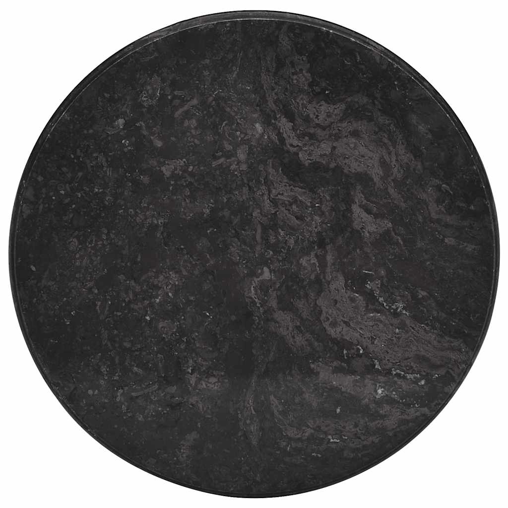 vidaXL Piano per Tavolo in Marmo Ø50x2,5 cm Nero - Image 8 of 16