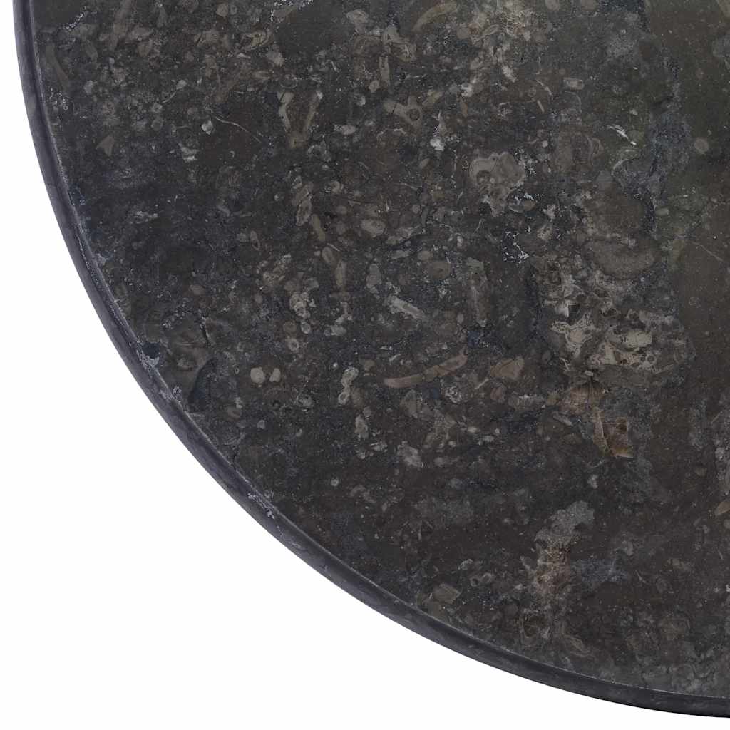 vidaXL Piano per Tavolo in Marmo Ø50x2,5 cm Nero - Image 11 of 16
