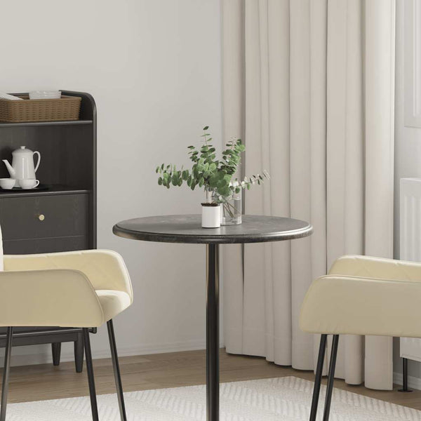 Piano per Tavolo in Marmo Ø50x2,5 cm Nero - immagine 2 | SolPatio