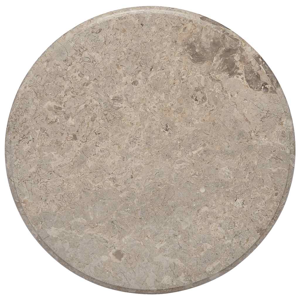 vidaXL Tablero de Mesa de Mármol Diámetro 50 cm Gris - Image 8 of 16